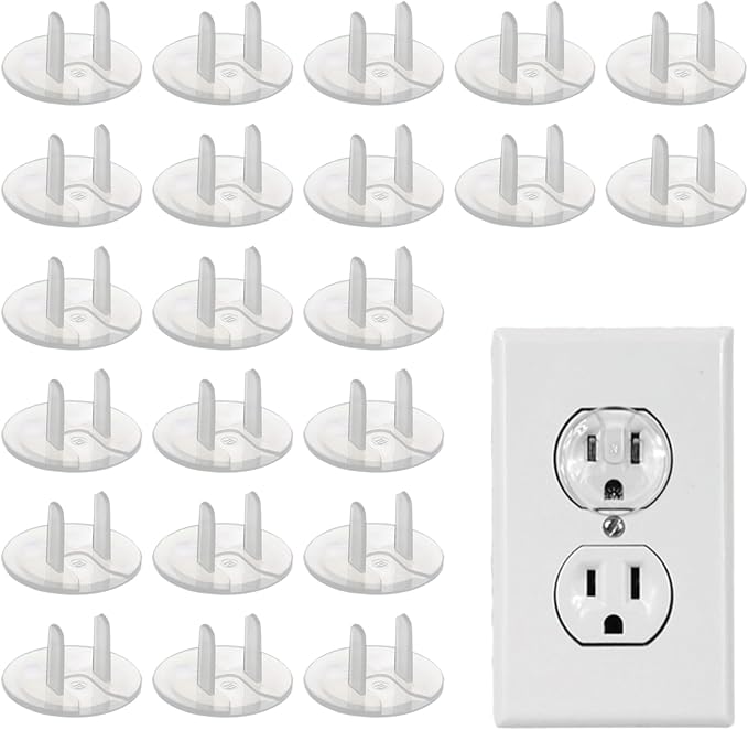 50 Pack Baby Proof Clear Socket Covers — Safe Electrical Plug Protectors — image 1